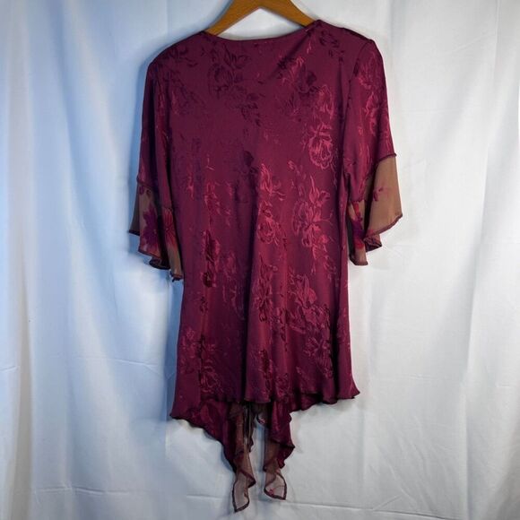 Spencer Alexis Rose Pink Victorian Boho Whimsical Fairy Core Blouse Size Small - Picture 2 of 10